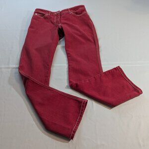 Laundry by Shelli Segal Size 4 Brick Red Slim Boot Cut Jeans *Small Stains
